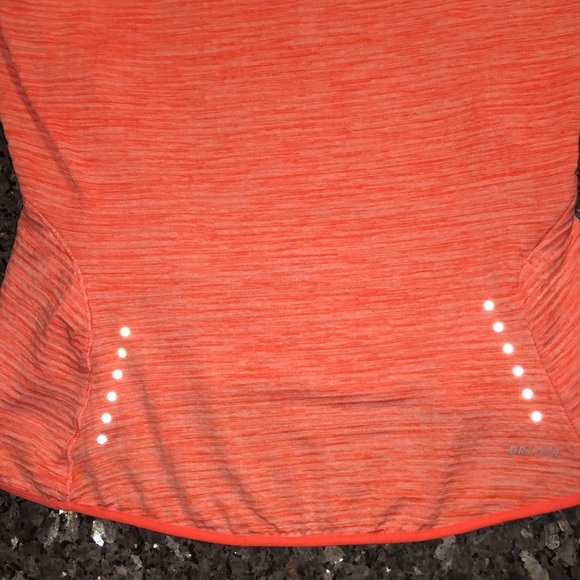 Nike Element Sphere Half Zip Long Sleeve Running Shirt Orange heathered - 2 - Picture 12 of 13